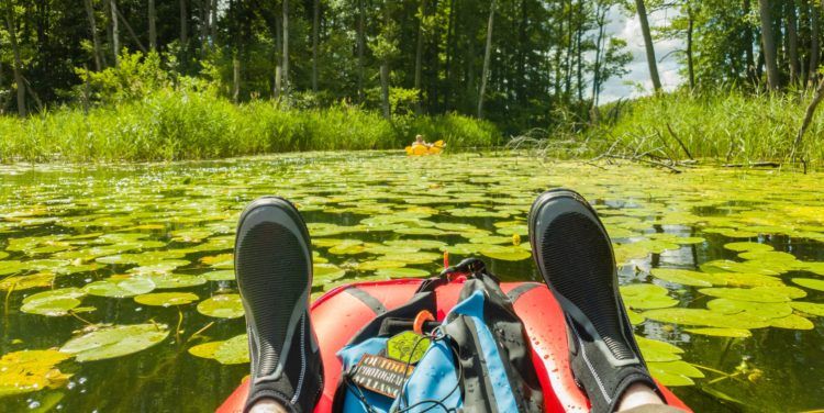 With packraft on a wild one-day rafting trip through two canals and three lakes Lipie, Słowa and Osiek – Outdo